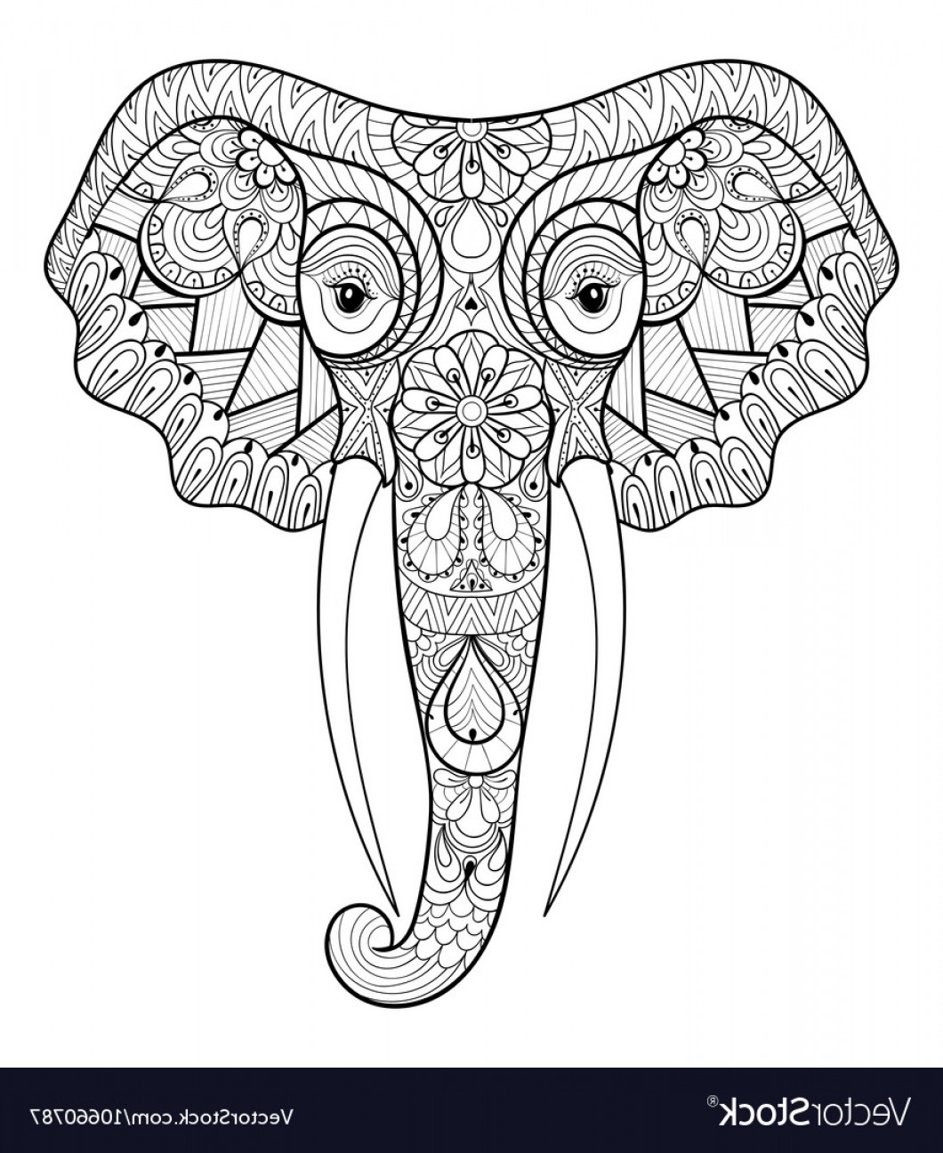 1060x1296 Zentangle Stylized Ethnic Indian Elephant Vector Soidergi