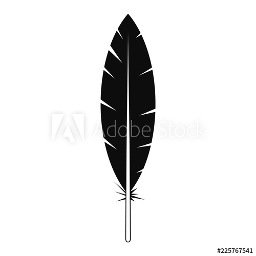 500x500 Indian Feather Icon Simple Illustration Of Indian Feather Vector