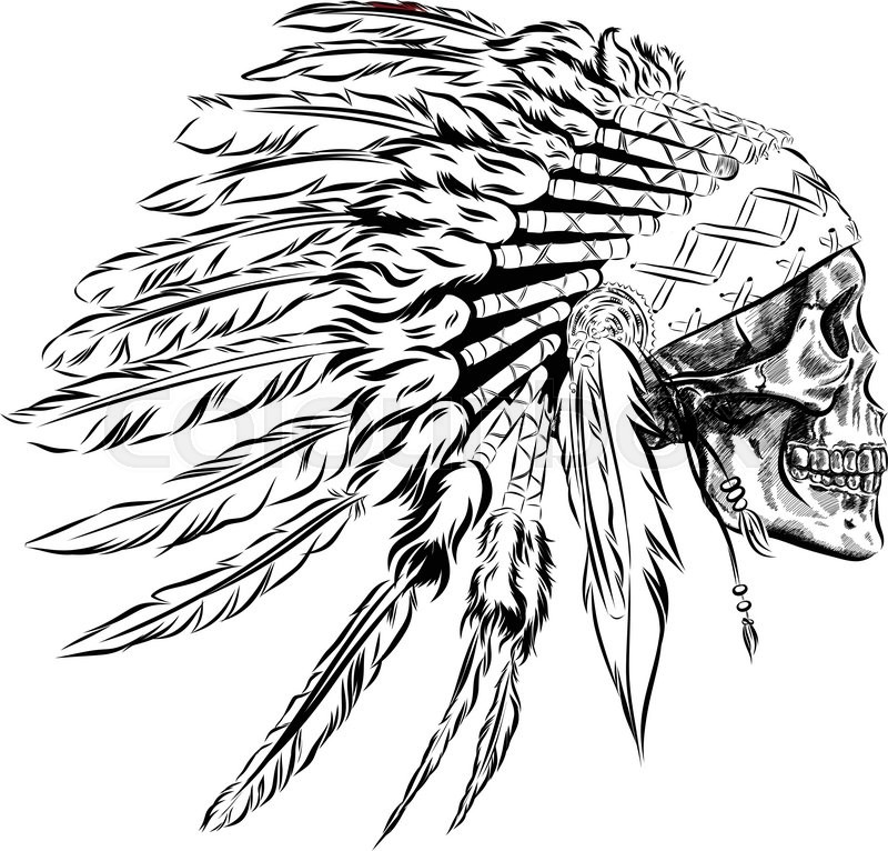 800x766 Hand Drawn Native American Indian Stock Vector Colourbox