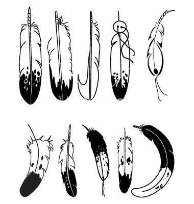 380x400 Indian Feathers Vector