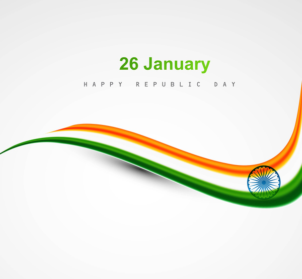 600x556 Stylish Indian Flag Republic Day Beautiful Tricolor Wave Design