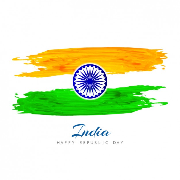 626x626 Hand Painted Background With Indian Flag Vector Free Download