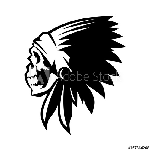 Indian Head Logo Vector Illustration 500x500 Indian Head Logo Vector Illustration