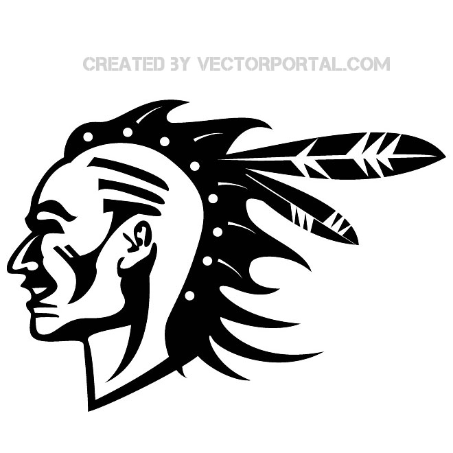 Indian Warrior Vector Image 660x660 Indian Warrior Vector Image