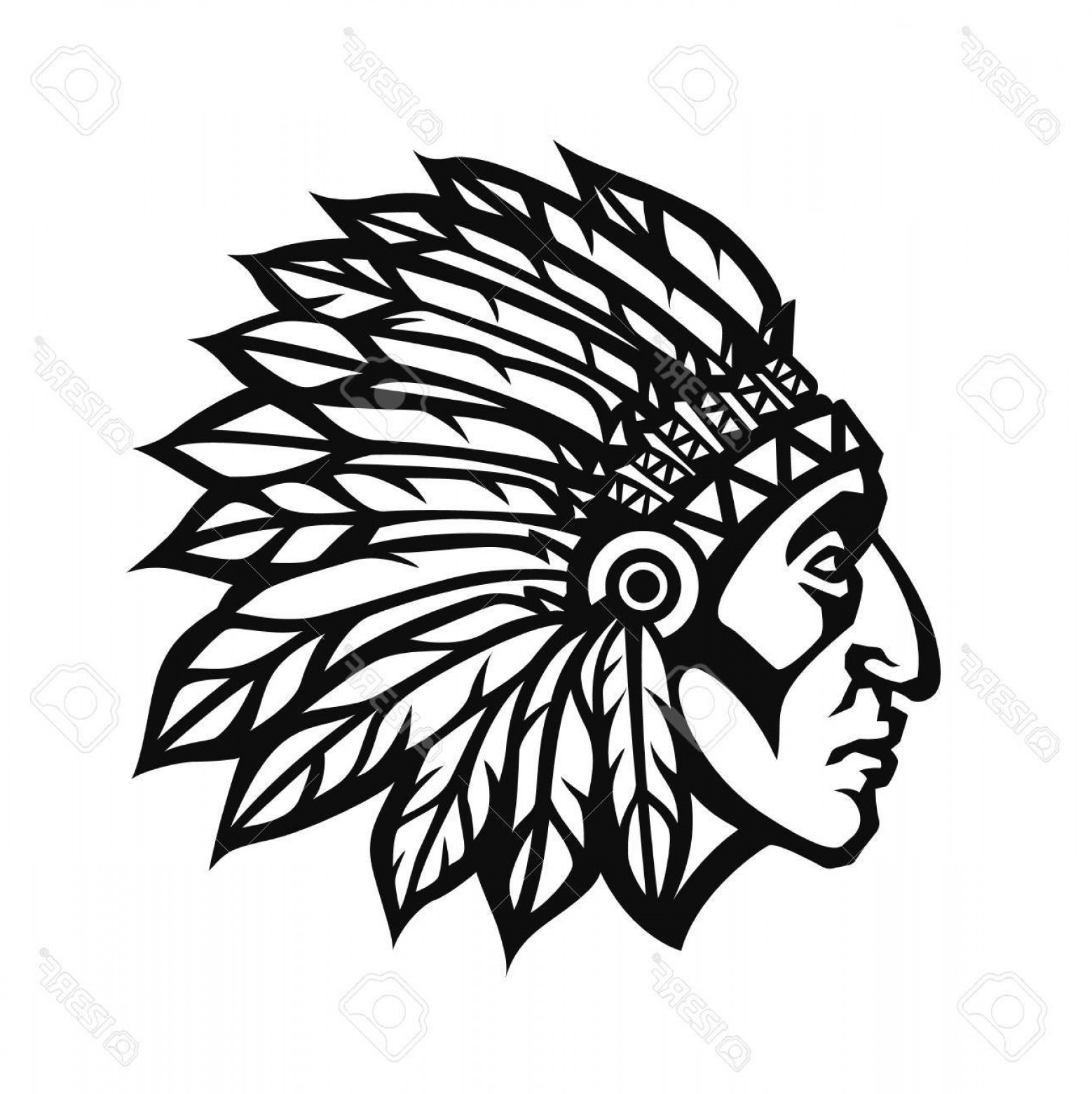 Indian Chief Head Vector Catchsplace 1558x1560 Indian Chief Head Vector Catchsplace