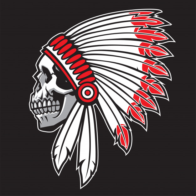 Indian Chief Skull Vector Premium Download 626x626 Indian Chief Skull Vector Premium Download