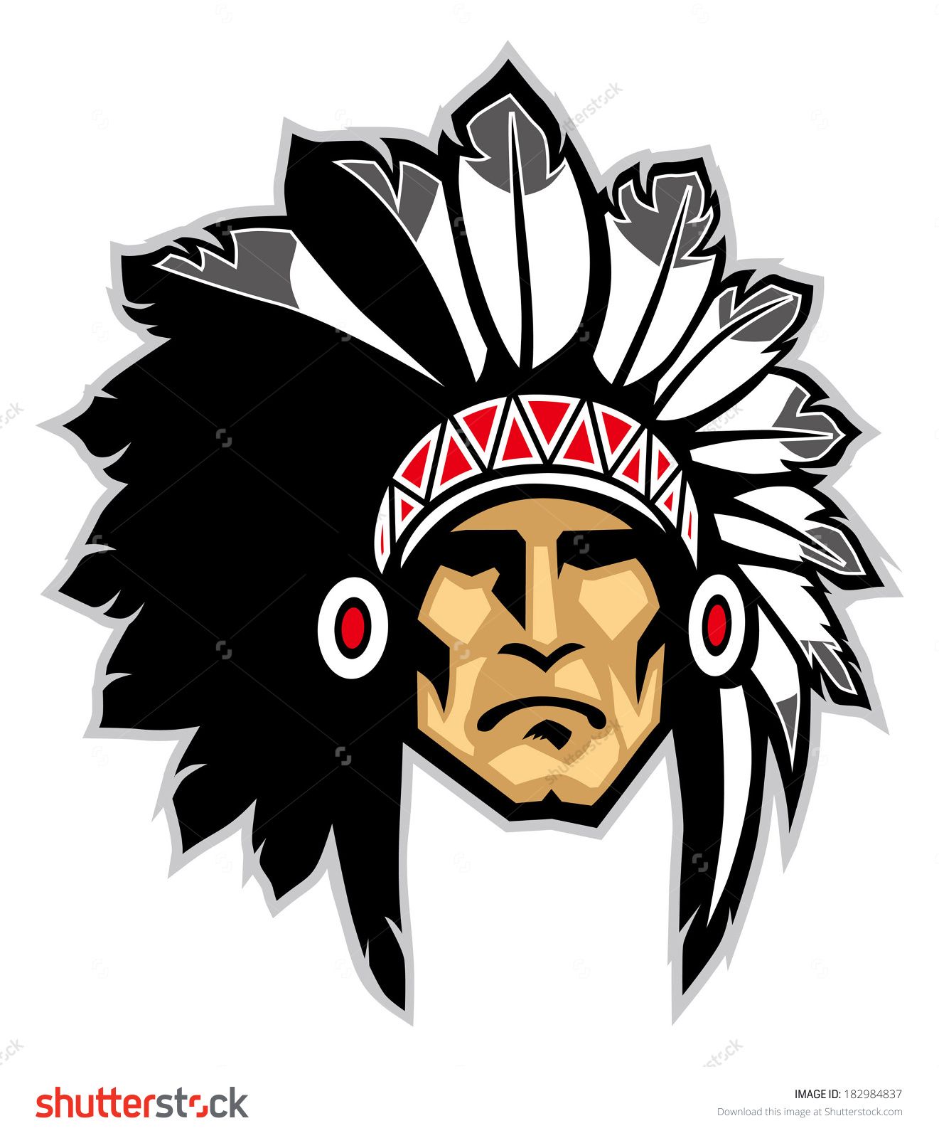Indian Head Mascot 1321x1600 Indian Head Mascot