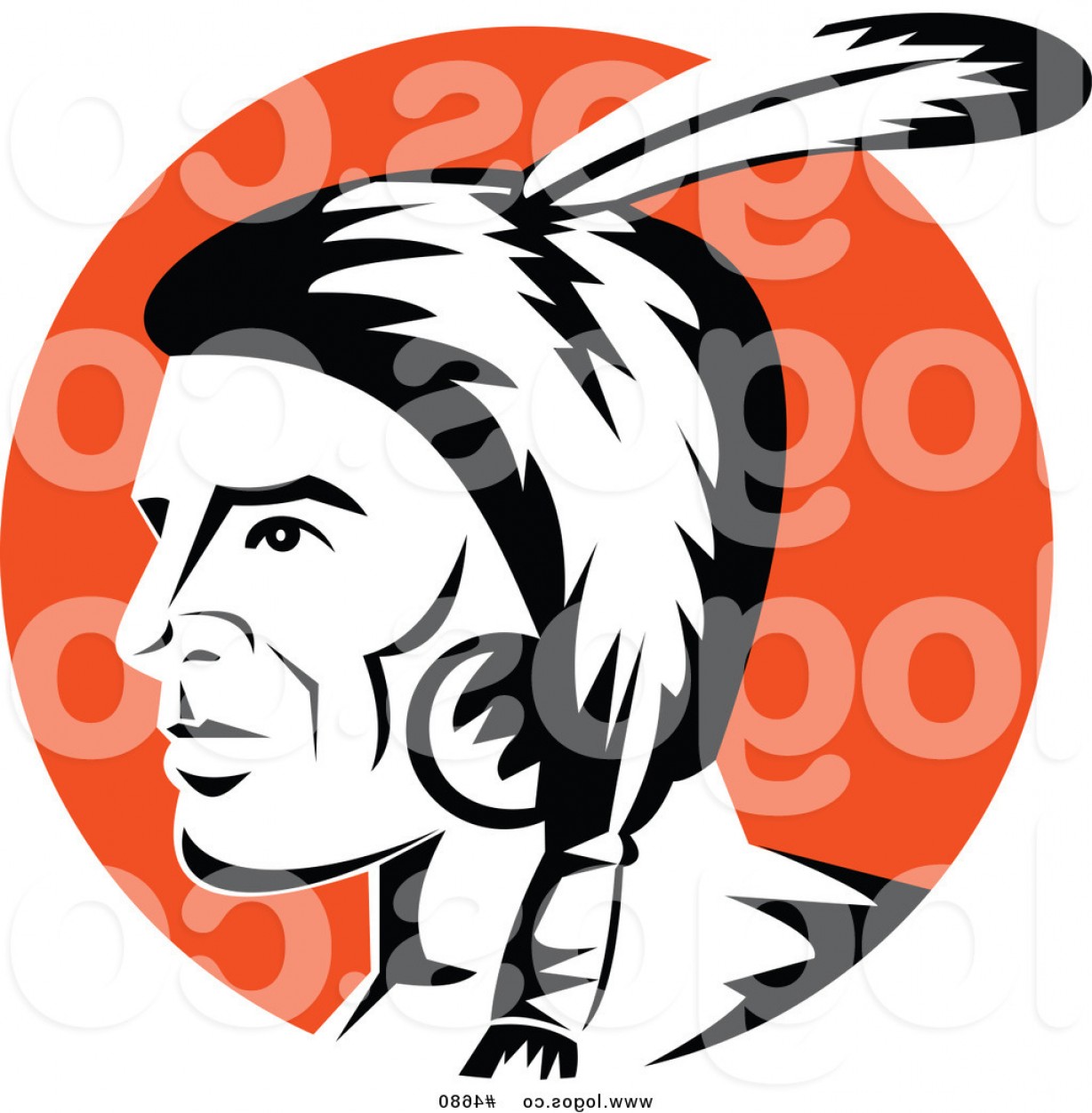Royalty Free Clip Art Vector Logo Of A Black And White Native 1228x1252 Royalty Free Clip Art Vector Logo Of A Black And White Native