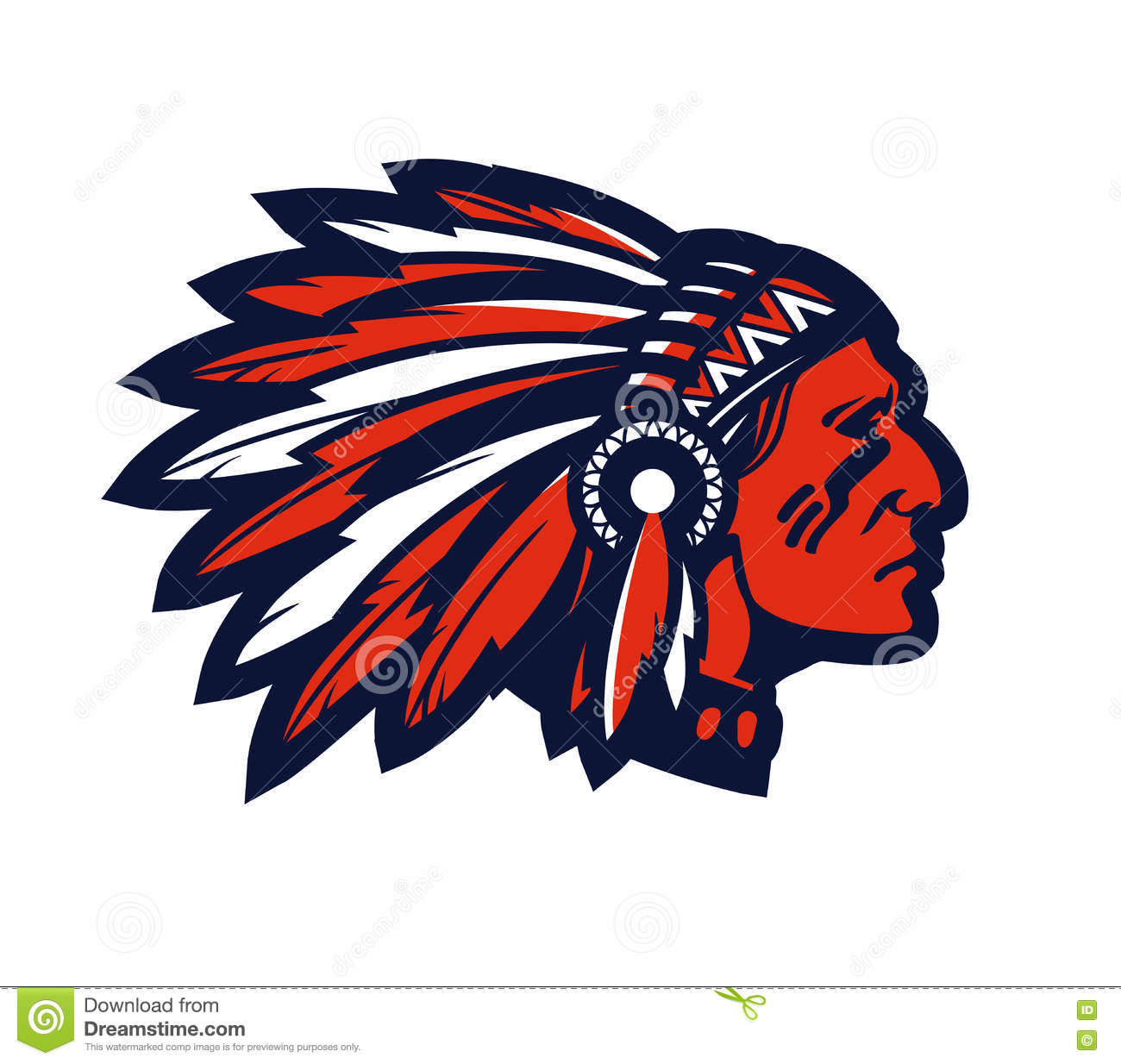 1300x1234 Indian Chief Mascot Clipart
