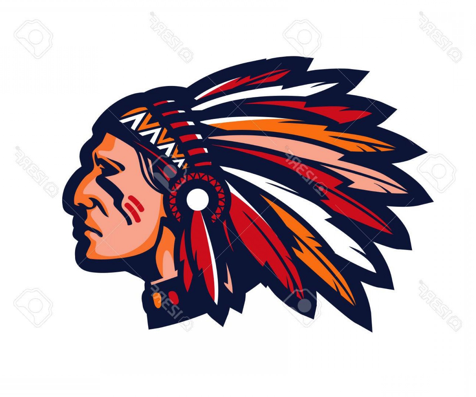 1560x1302 Photostock Vector Indian Chief Logo Or Icon Vector Mascot Isolated