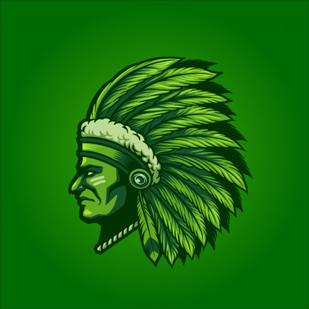 626x626 Green Indian Chief Vector Premium Download