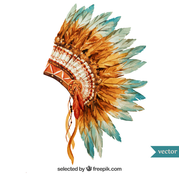Hand Painted Indian Headdress Vector Free Download 626x626 Hand Painted Indian Headdress Vector Free Download