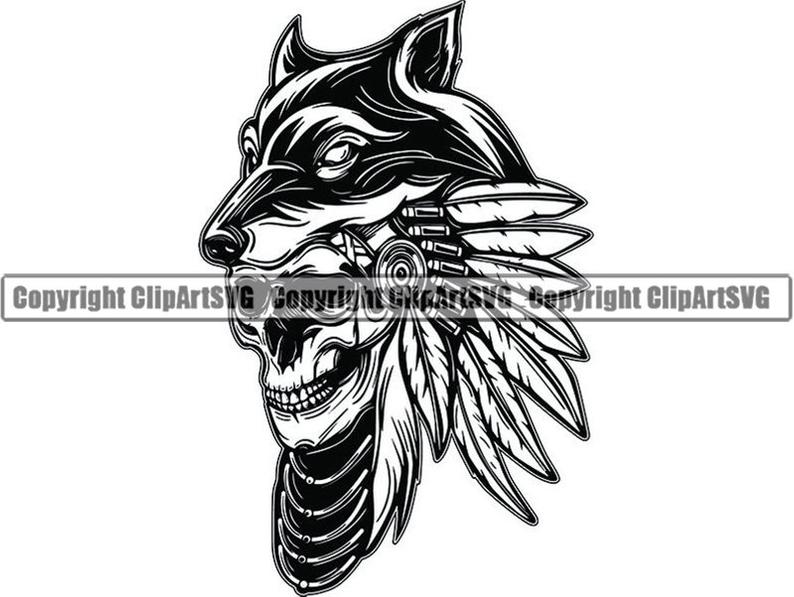 Indian Skull Wolf Headdress Native American Warrior Feather Etsy 794x597 Indian Skull Wolf Headdress Native American Warrior Feather Etsy
