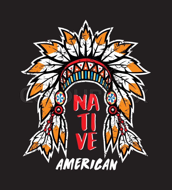 Native American Indian Headdress Stock Vector Colourbox 726x800 Native American Indian Headdress Stock Vector Colourbox