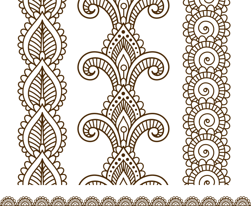 800x657 Indian, Mehndi Henna Line Lace Elements Patterns Free Vector Cdr