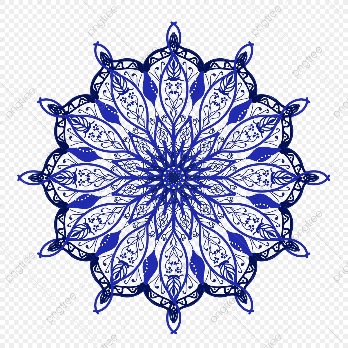 1200x1200 Indian Pattern Of Mandala In Blue Color, Png, Pattern