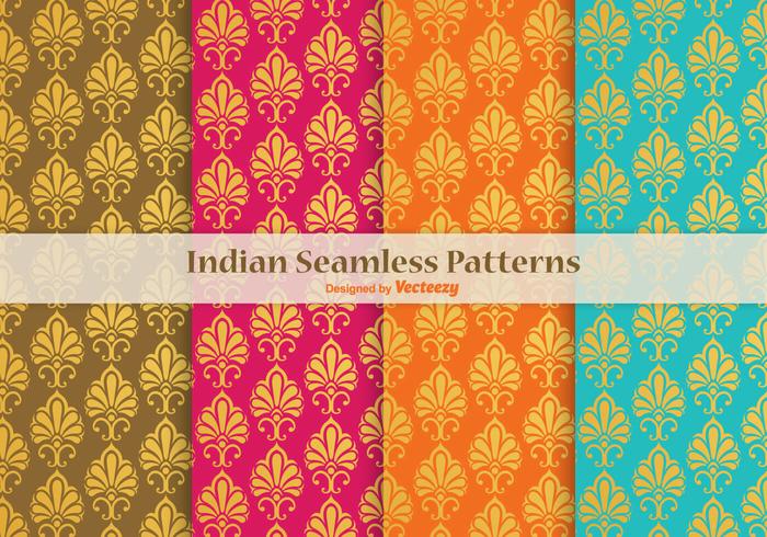 700x490 Indian Vector Seamless Patterns