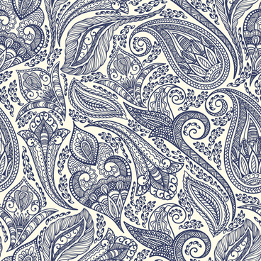 368x368 Indian Paisley Pattern Free Vector Download
