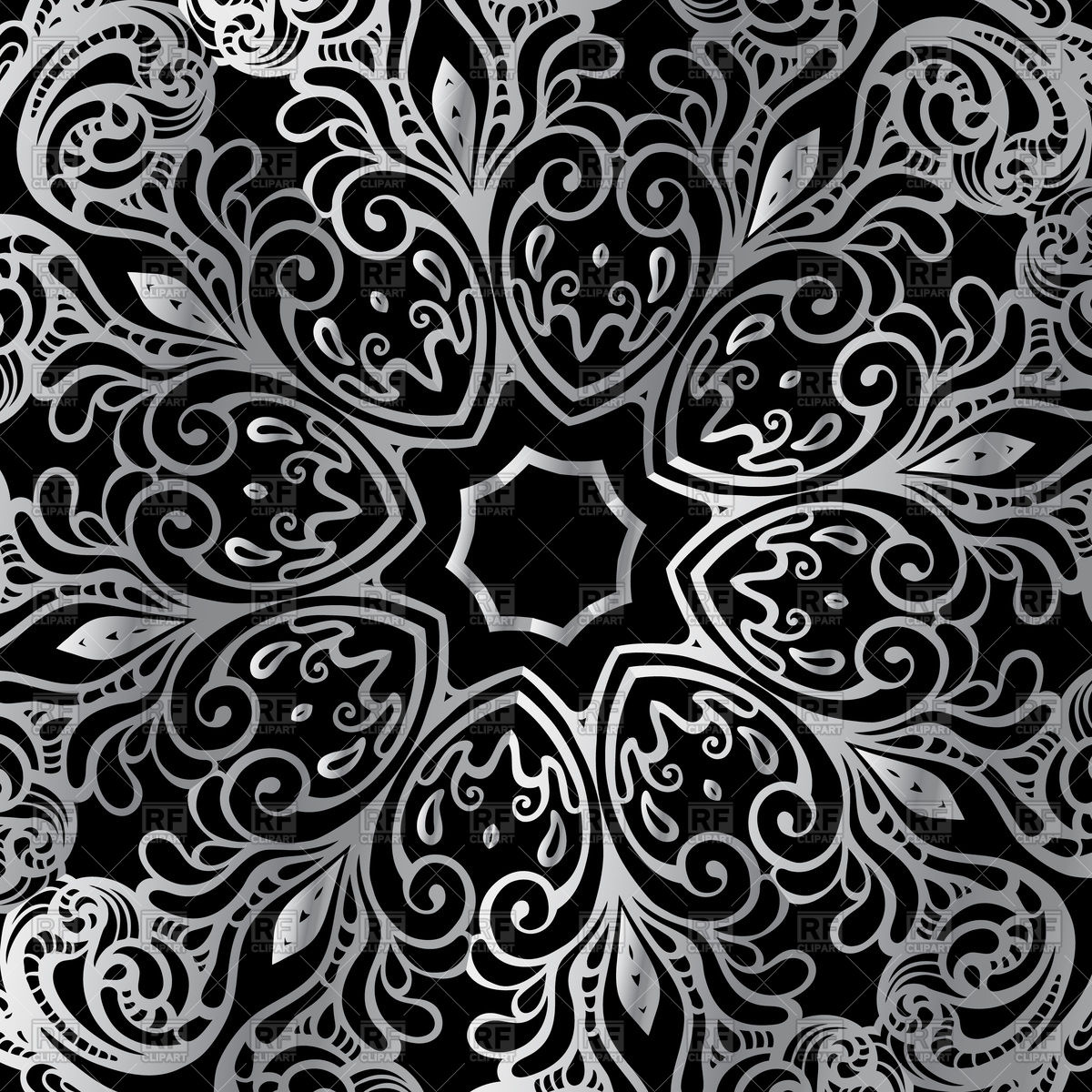 1200x1200 Silver Mandala