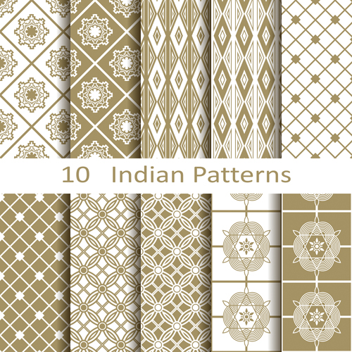 500x500 Vector Indian Style Seamless Patterns Free Download