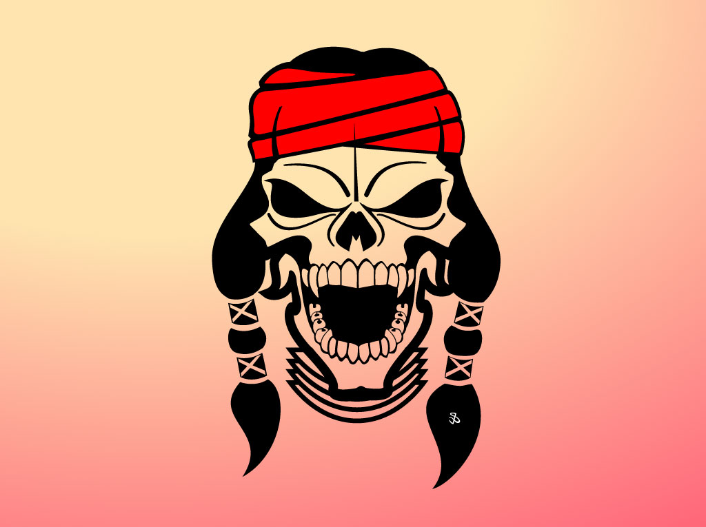 Indian Skull Vector Art Graphics 1024x765 Indian Skull Vector Art Graphics