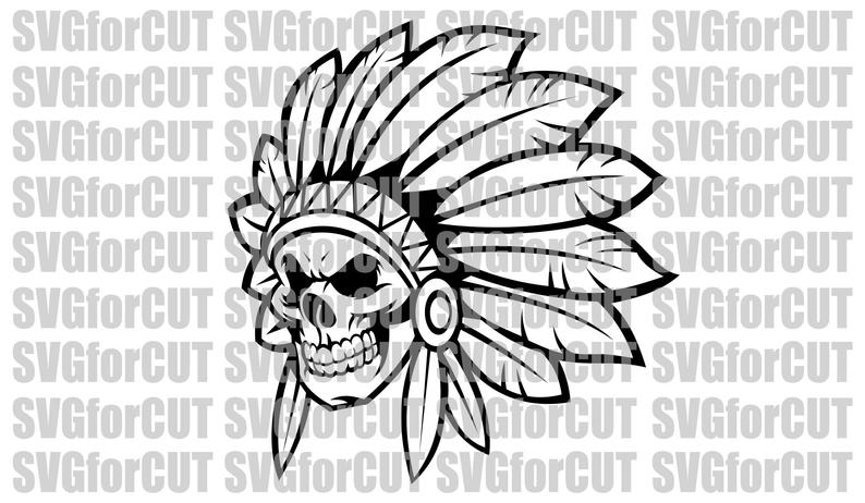 Indian Skull Head American Vector Logo Cutting Cute Etsy 794x462 Indian Skull Head American Vector Logo Cutting Cute Etsy