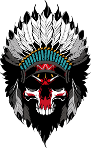 Skull Indian Logo Vector 186x300 Skull Indian Logo Vector