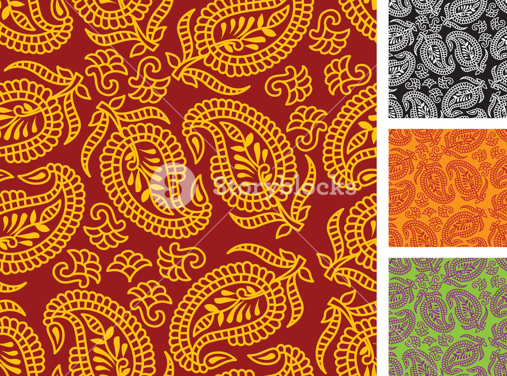 1000x743 Indian Seamless Vector Texture Royalty Free Stock Image