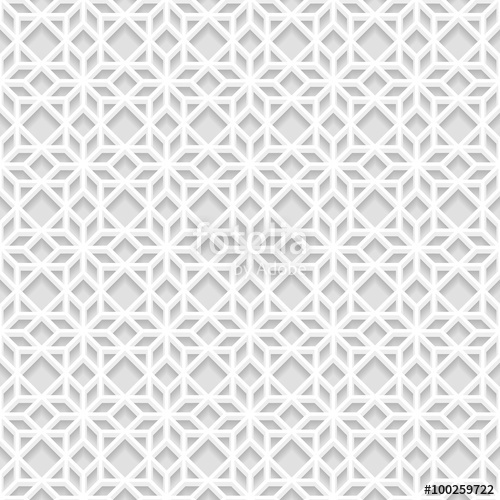 500x500 Seamless White Pattern, East Ornament, Indian Ornament, Vector