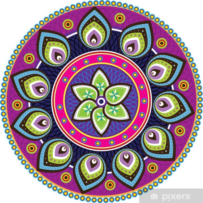 700x700 Stock Vector Illustration Indian Texture Wall Mural Pixers