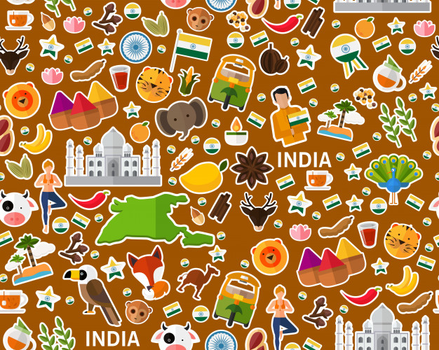 626x500 Vector Flat Seamless Texture Pattern India Vector Premium Download