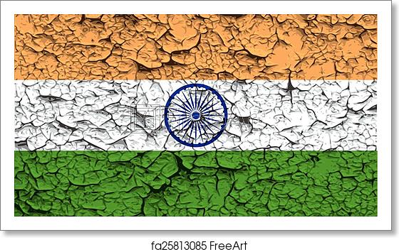 560x355 Free Art Print Of Flag Of India With Old Texture Vector Flag