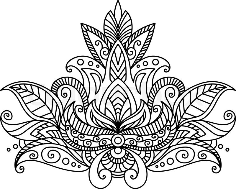 Persian Or Indian Paisley Floral Stock Vector Colourbox 800x641 Persian Or Indian Paisley Floral Stock Vector Colourbox