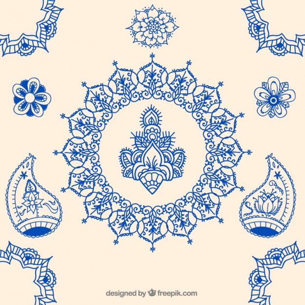 Hand Drawn Indian Ornaments Vector Free Download 626x626 Hand Drawn Indian Ornaments Vector Free Download