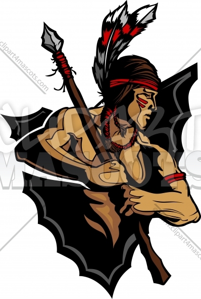 398x590 Indian Warrior Clipart Graphic Vector Cartoon