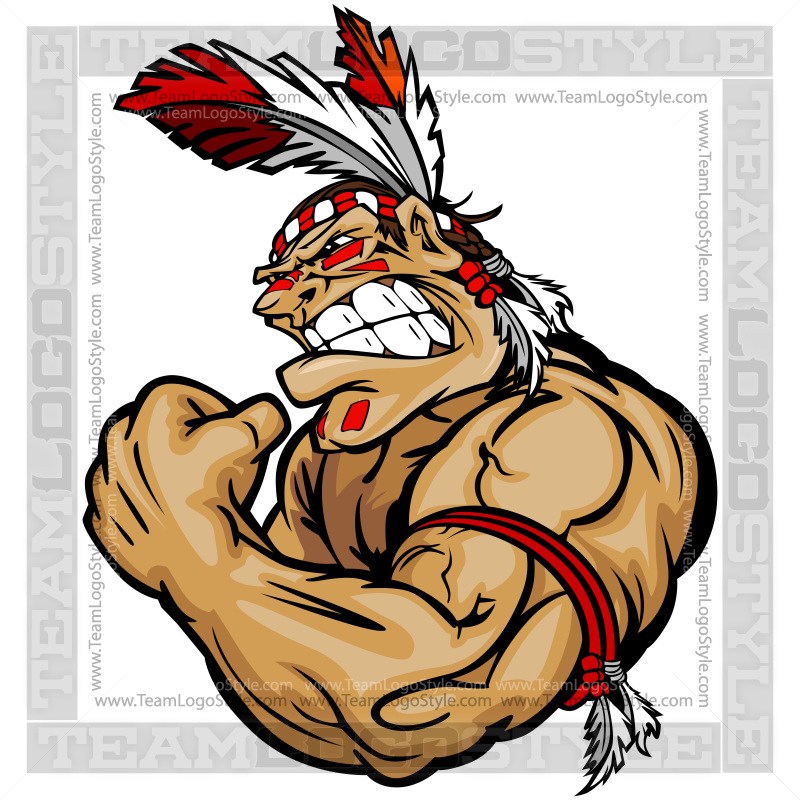 800x800 Muscular Indian Warrior Cartoon