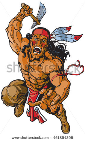 284x470 Native American Warrior Clipart