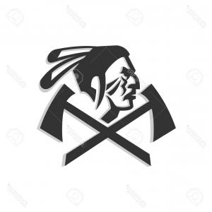 300x300 Photostock Vector Mascot Icon Illustration Of Head Of A Native