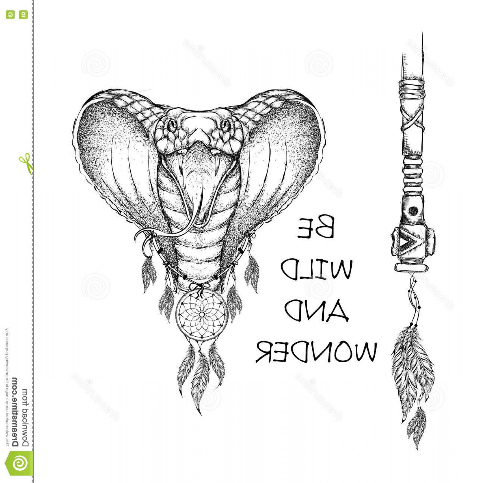 1567x1560 Stock Illustration Cobra Indian Warrior Animal Hand Drawn