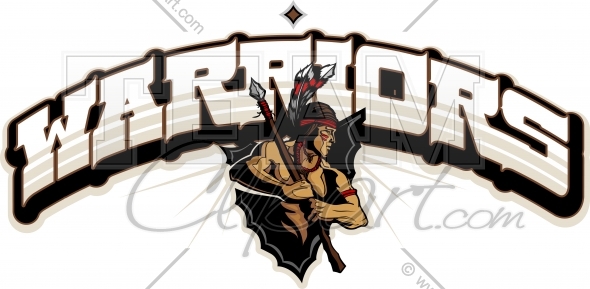 590x289 Warriors Team Design Vector Image