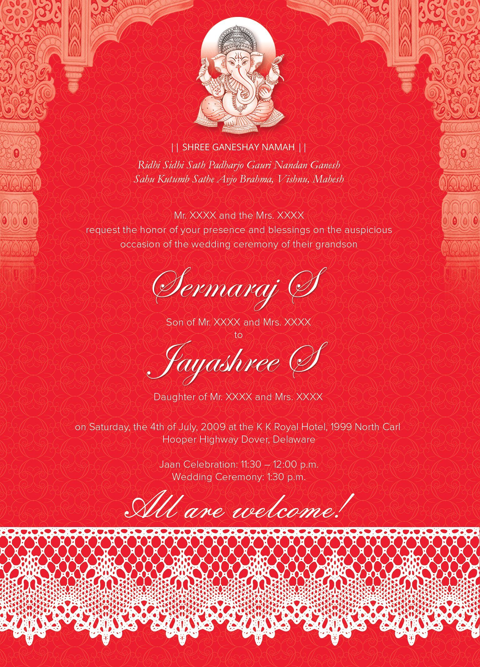 1535x2135 Indian Wedding Invitation Card Template Templates With Ganesha