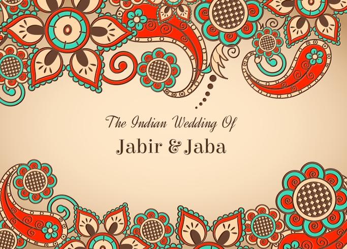 683x490 Vector Colorful Indian Wedding Card