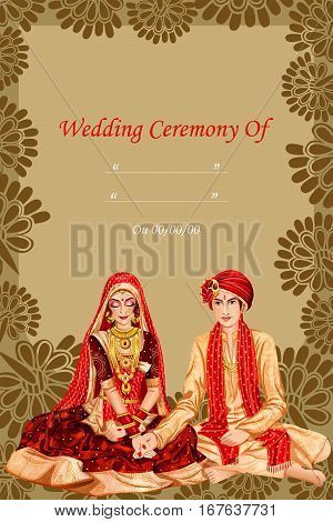 300x470 Vector Design Of Indian Couple In Wedding Kanyadan Ceremony