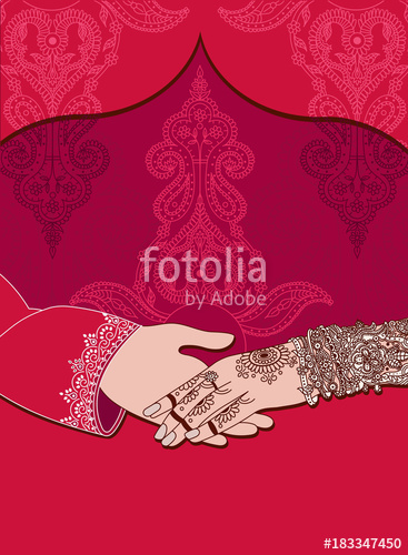 367x500 Wedding Indian Invitation Card On Red Background India Marriage