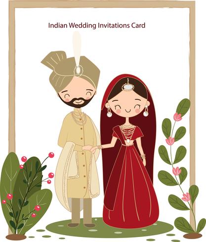 Cute Indian Bride And Groom In Traditional Dress For Wedding 417x490 Cute Indian Bride And Groom In Traditional Dress For Wedding