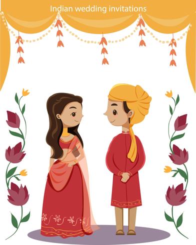 Cute Indian Wedding Couple In Traditional Dress 392x490 Cute Indian Wedding Couple In Traditional Dress