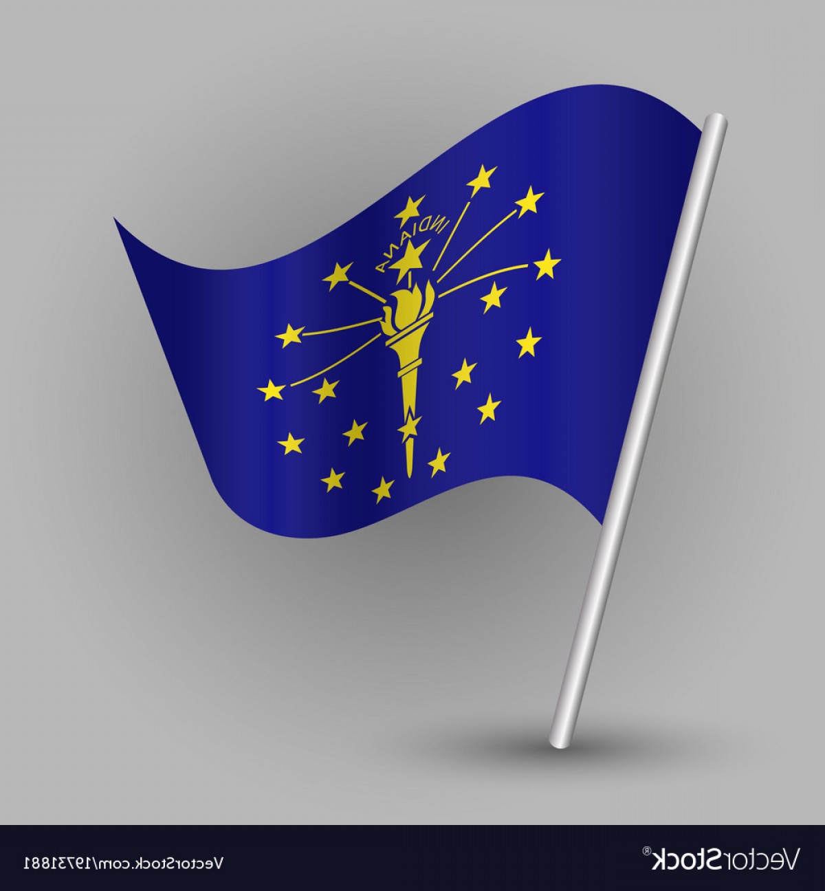 1200x1296 Indiana Flag Vector Graphics Catchsplace