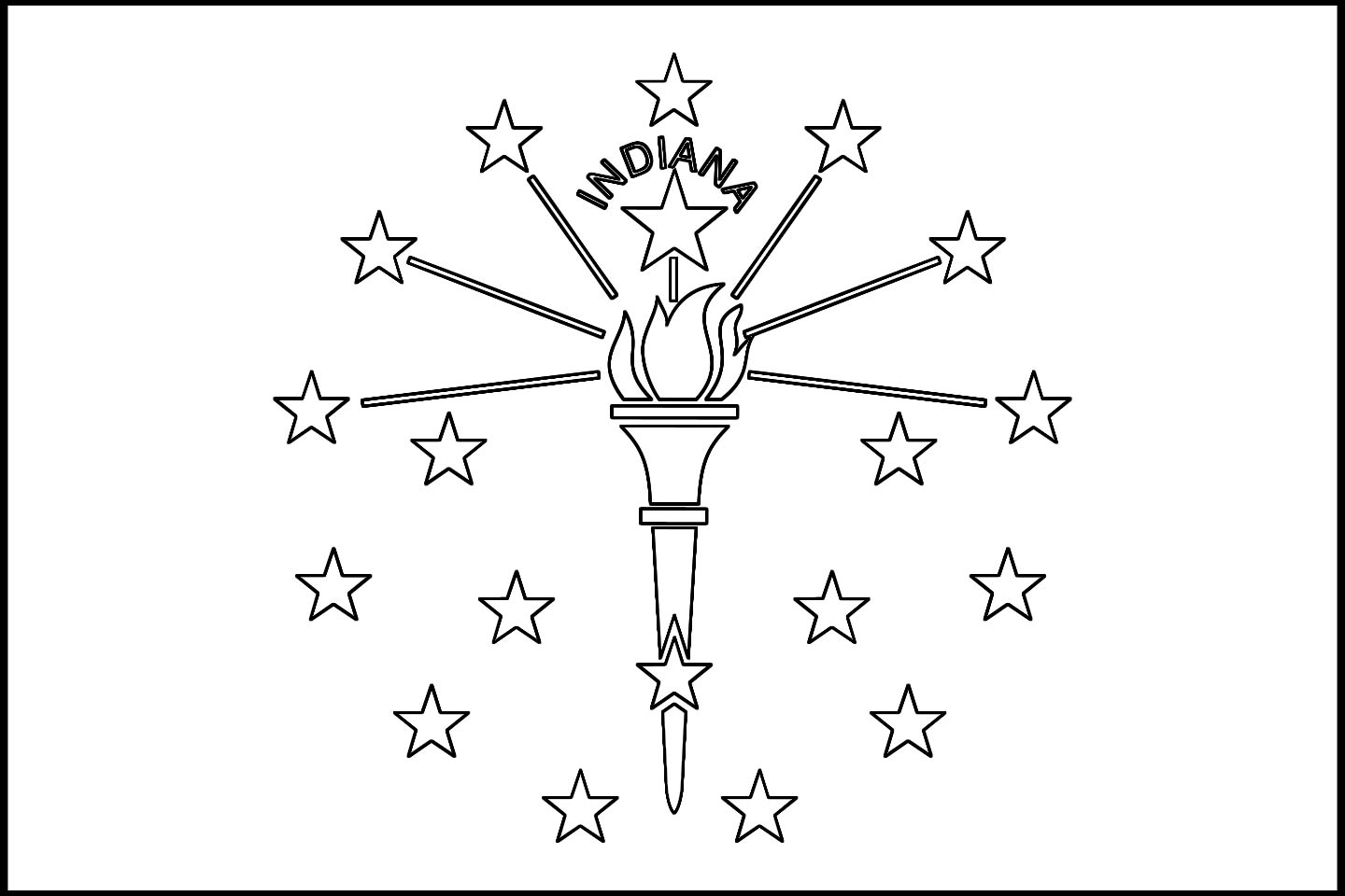 1440x960 Indiana State Flag