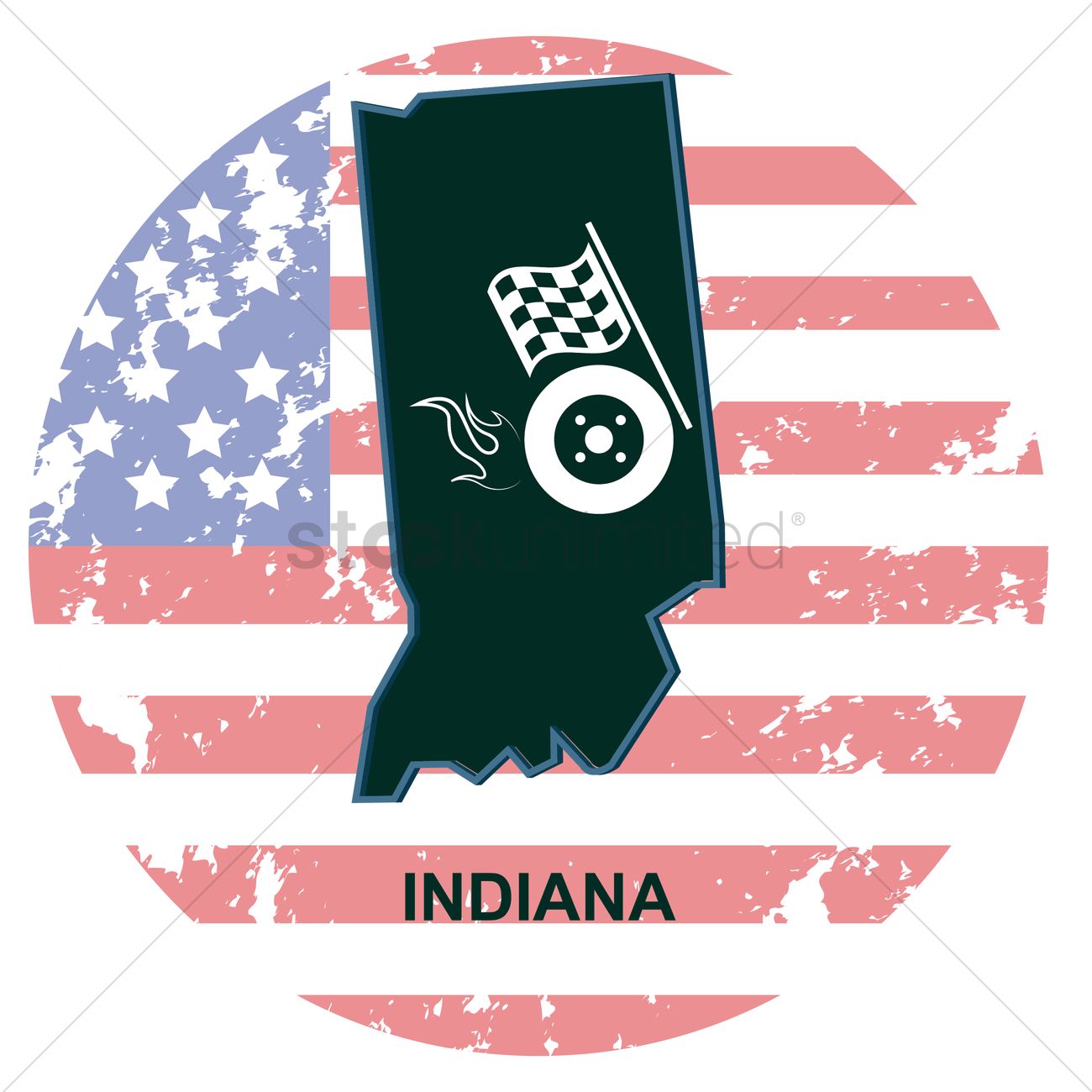 1300x1300 Indiana State Vector Image