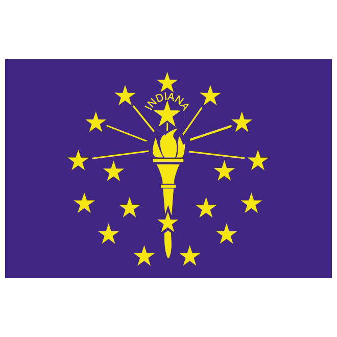 660x660 Indiana Vector Flag